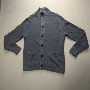 J.Crew Men's Cardigan Size Medium Gray Kitted